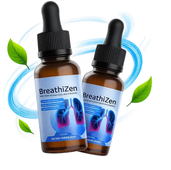 Two bottles of BreathiZen herbal liquid